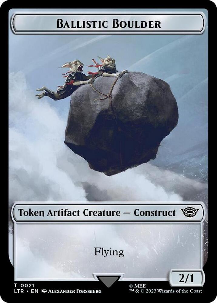 Ballistic Boulder // Food Double-Sided Token (Surge Foil) 21 // 24 card from Universes Beyond: The Lord of the Rings: Tales of Middle-earth