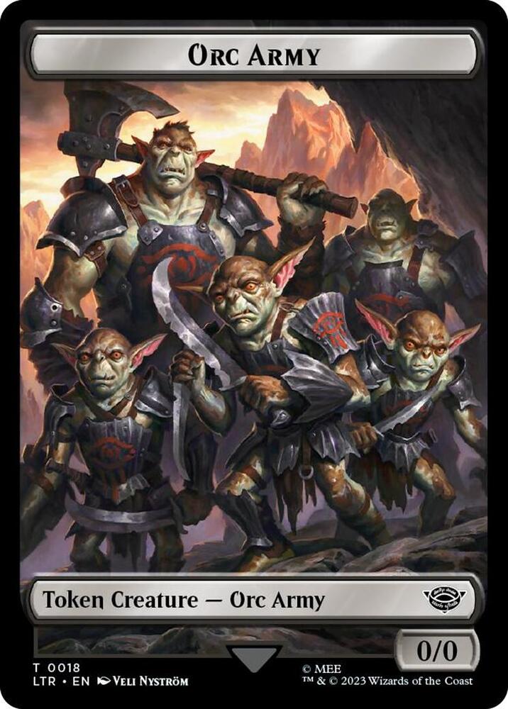 Orc Army (0018) // Food Double-Sided Token (Surge Foil) 18 // 24 card from Universes Beyond: The Lord of the Rings: Tales of Middle-earth