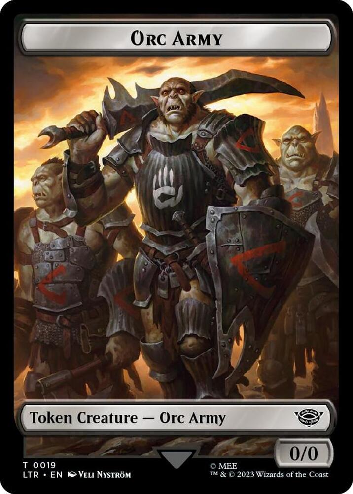 Orc Army (0019) // Food Double-Sided Token (Surge Foil) 19 // 24 card from Universes Beyond: The Lord of the Rings: Tales of Middle-earth