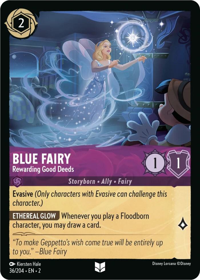 Blue Fairy - Rewarding Good Deeds 36/204 card from Rise of the Floodborn