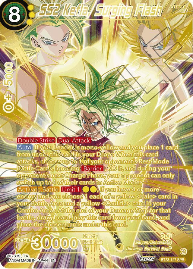 SS2 Kefla, Surging Flash (SPR) BT23-127 card from Perfect Combination