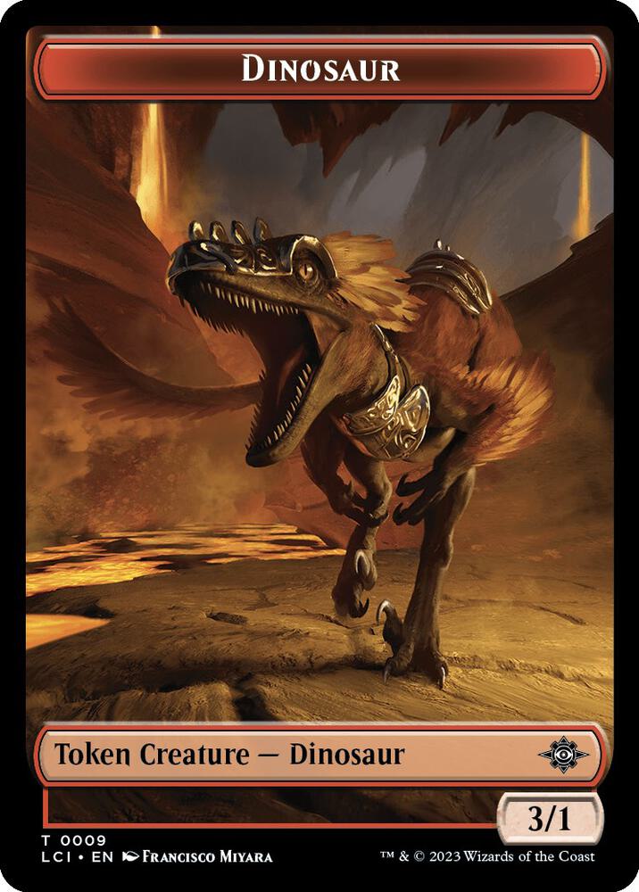 Dinosaur Token 9 card from The Lost Caverns of Ixalan