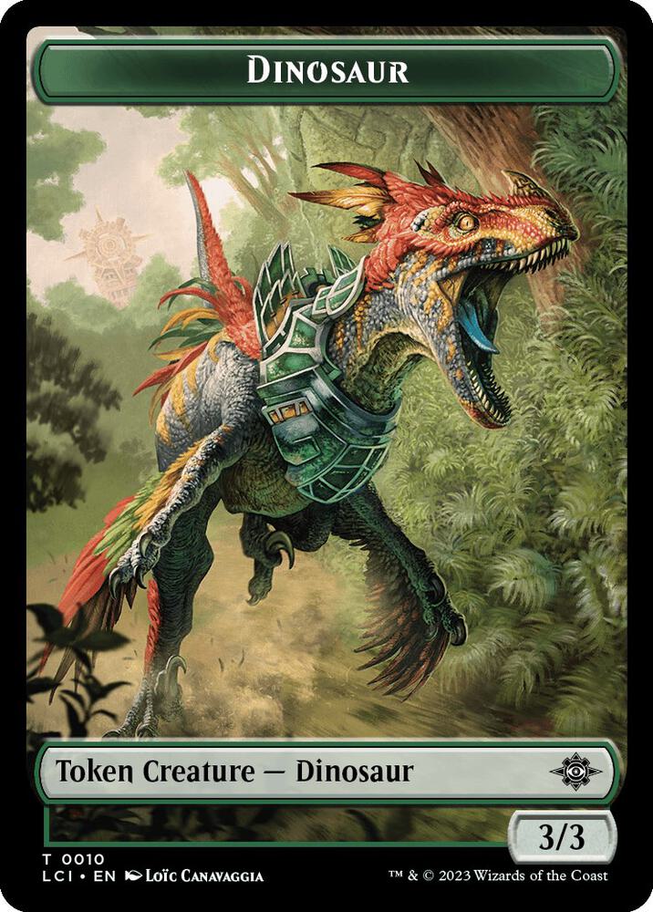Dinosaur Token 10 card from The Lost Caverns of Ixalan
