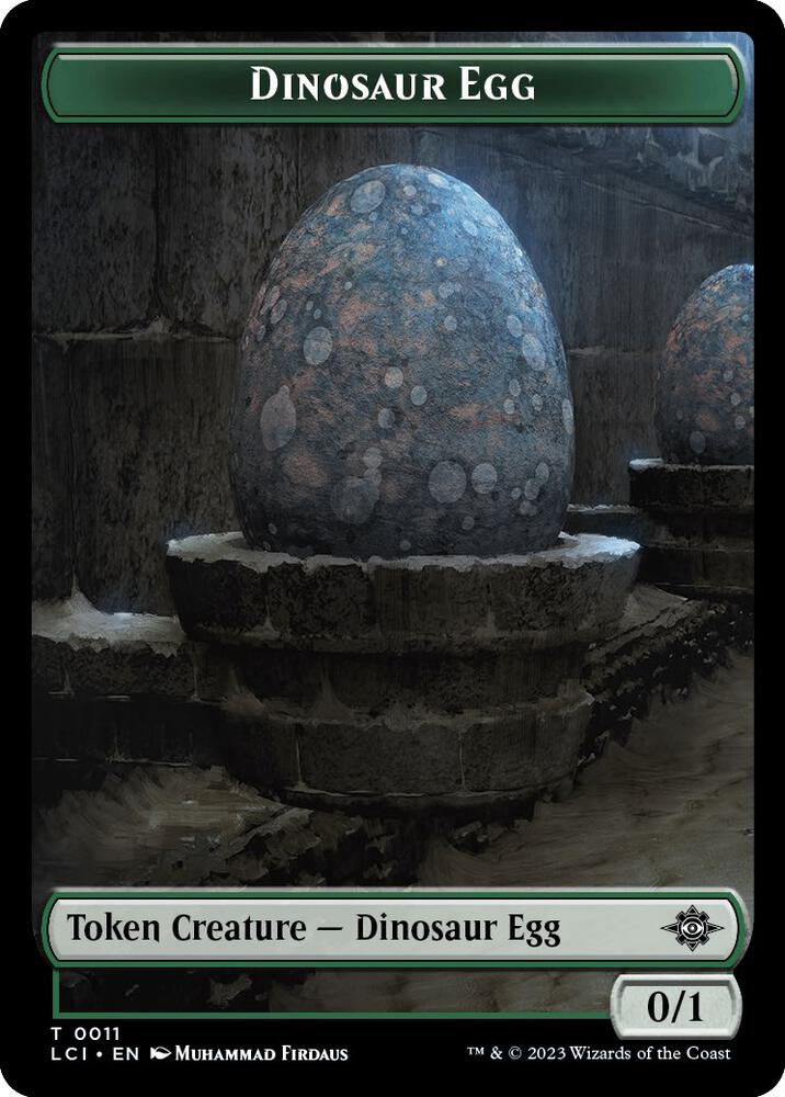 Dinosaur Egg // Dinosaur Double-Sided Token 11 // 10 card from The Lost Caverns of Ixalan