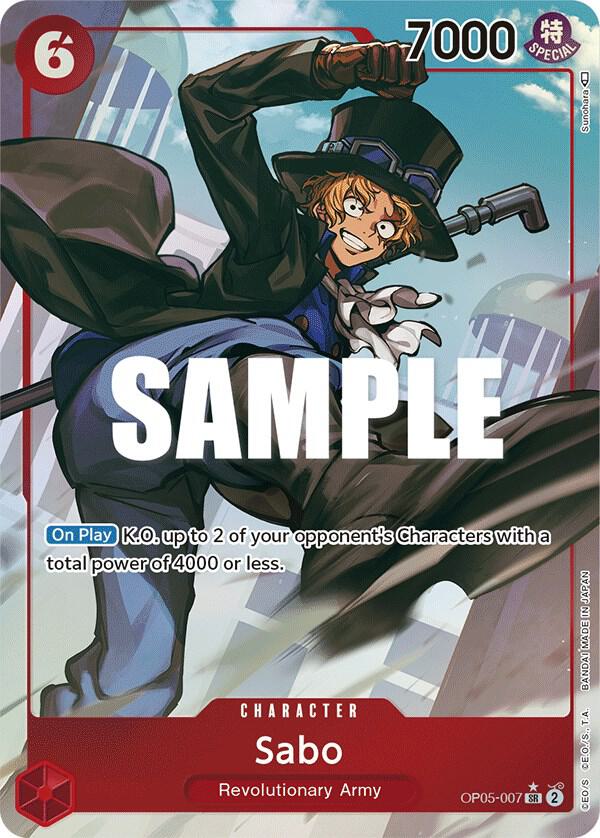 Sabo (Alternate Art) OP05-007 card from Awakening of the New Era