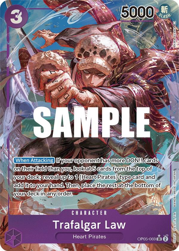 Trafalgar Law (Alternate Art) OP05-069 card from Awakening of the New Era