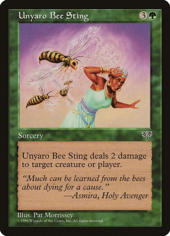 Unyaro Bee Sting card from Mirage