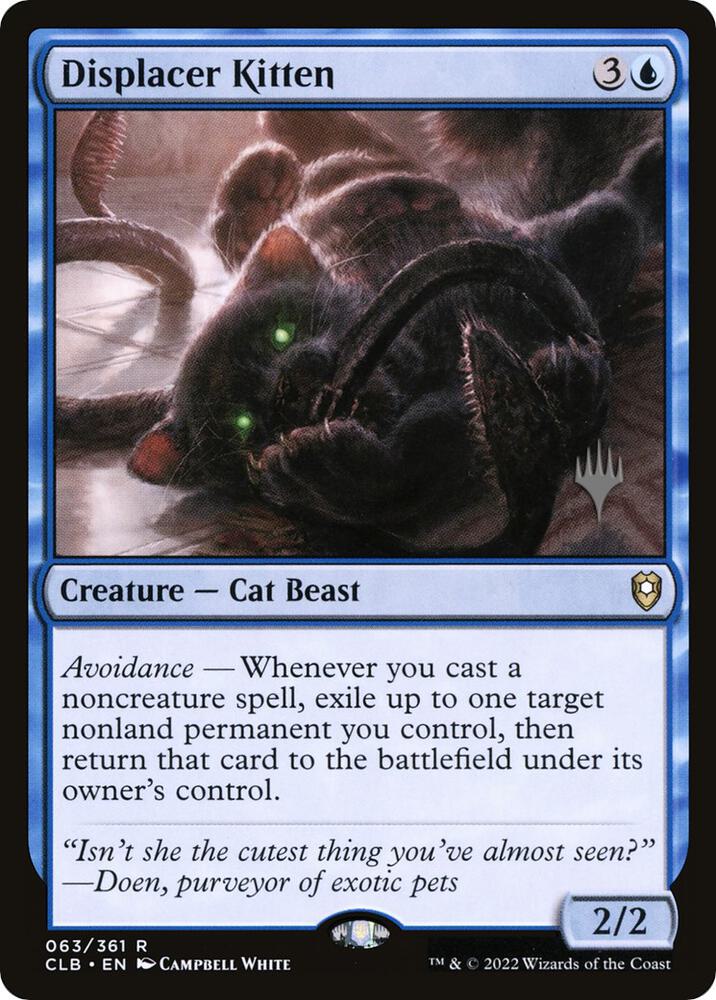 Displacer Kitten 63 card from Promo Pack: The Lost Caverns of Ixalan