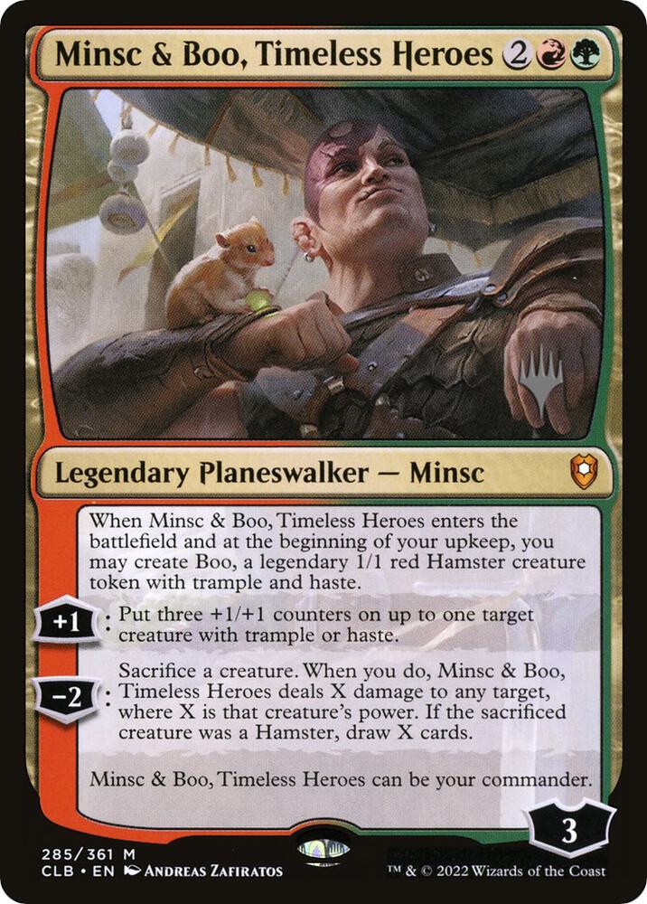 Minsc & Boo, Timeless Heroes 285 card from Promo Pack: The Lost Caverns of Ixalan