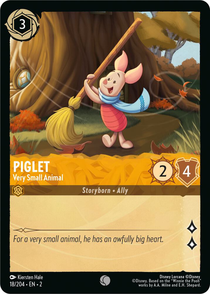 Piglet - Very Small Animal 18/204 card from Rise of the Floodborn