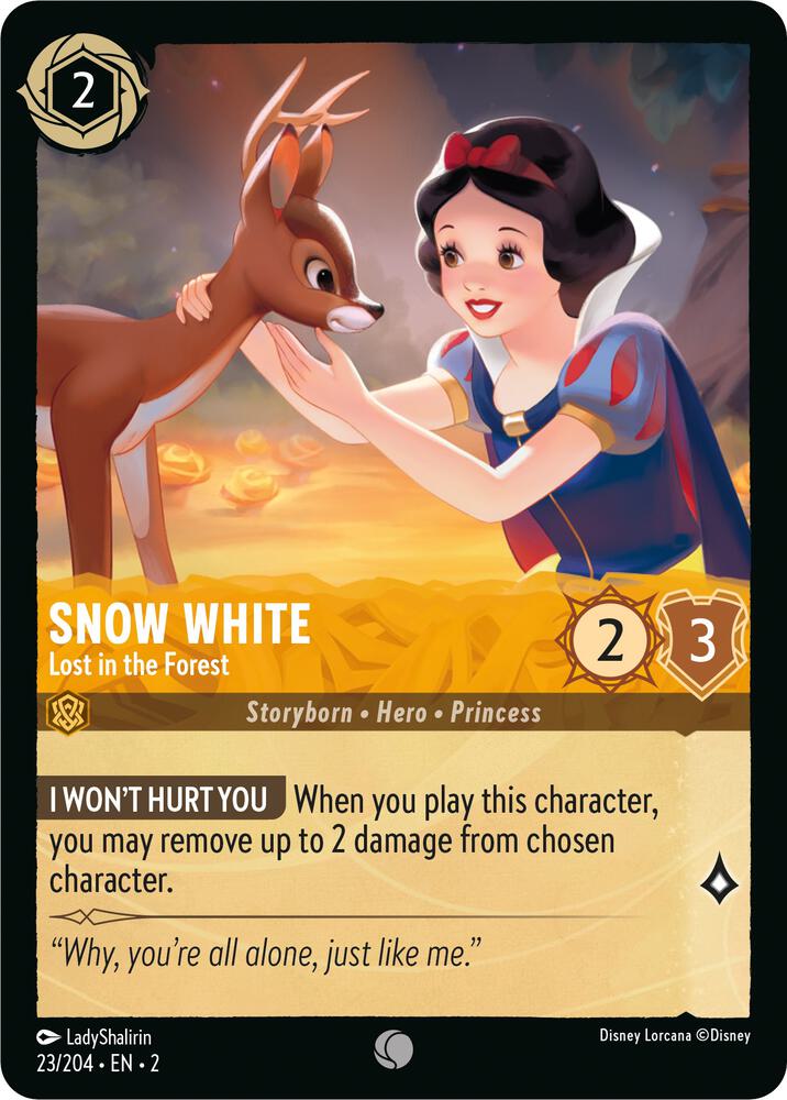 Snow White - Lost in the Forest 23/204 card from Rise of the Floodborn