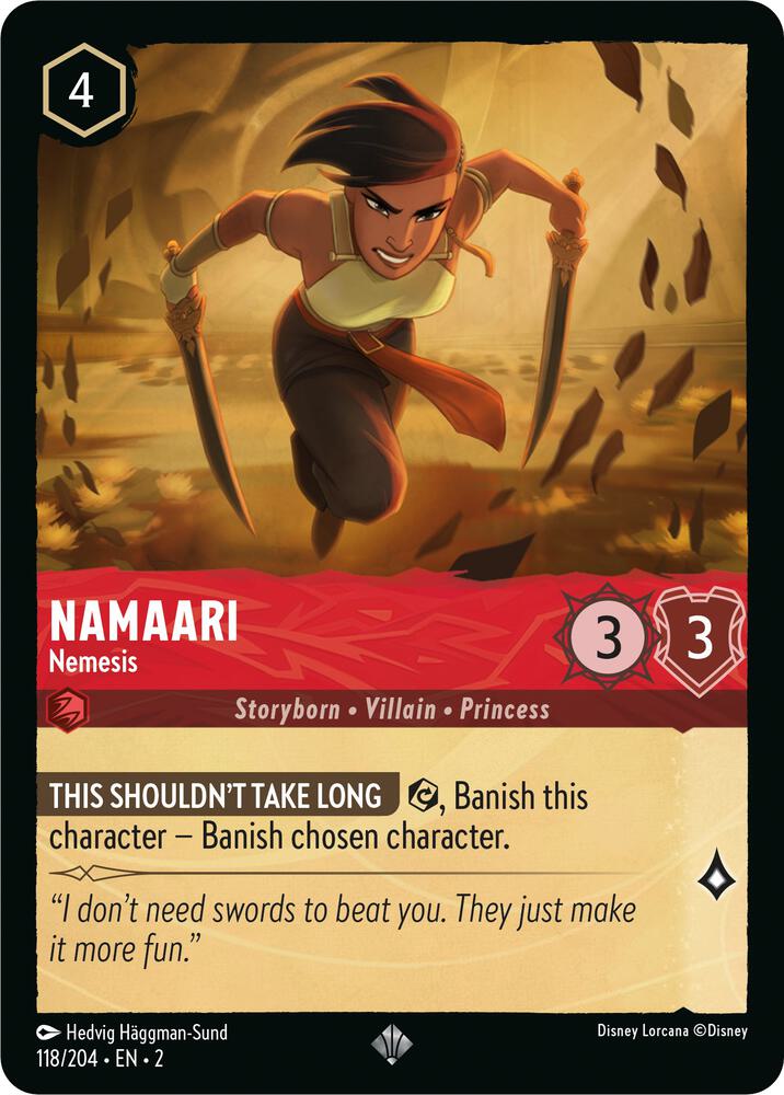 Namaari - Nemesis 118/204 card from Rise of the Floodborn