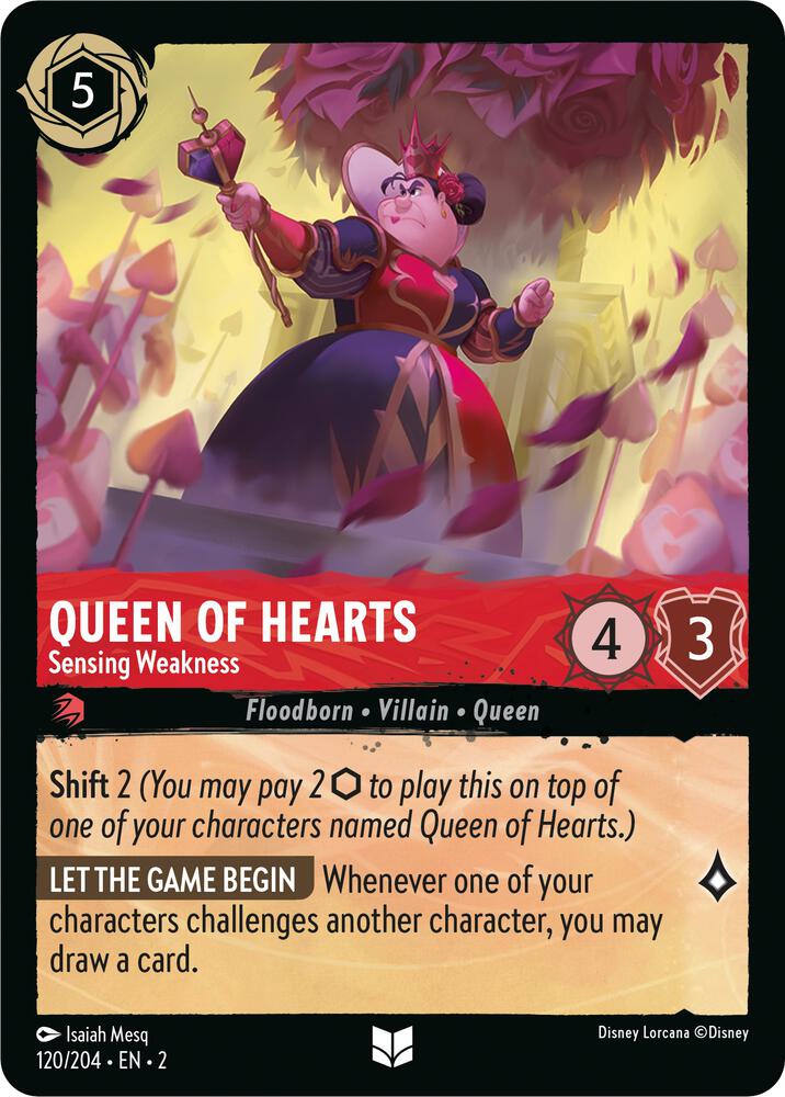 Queen of Hearts - Sensing Weakness 120/204 card from Rise of the Floodborn