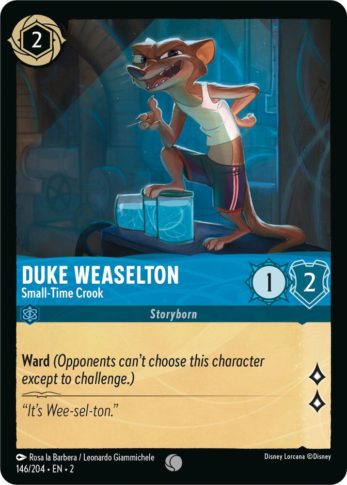 Duke Weaselton - Small-Time Crook 146/204 card from Rise of the Floodborn