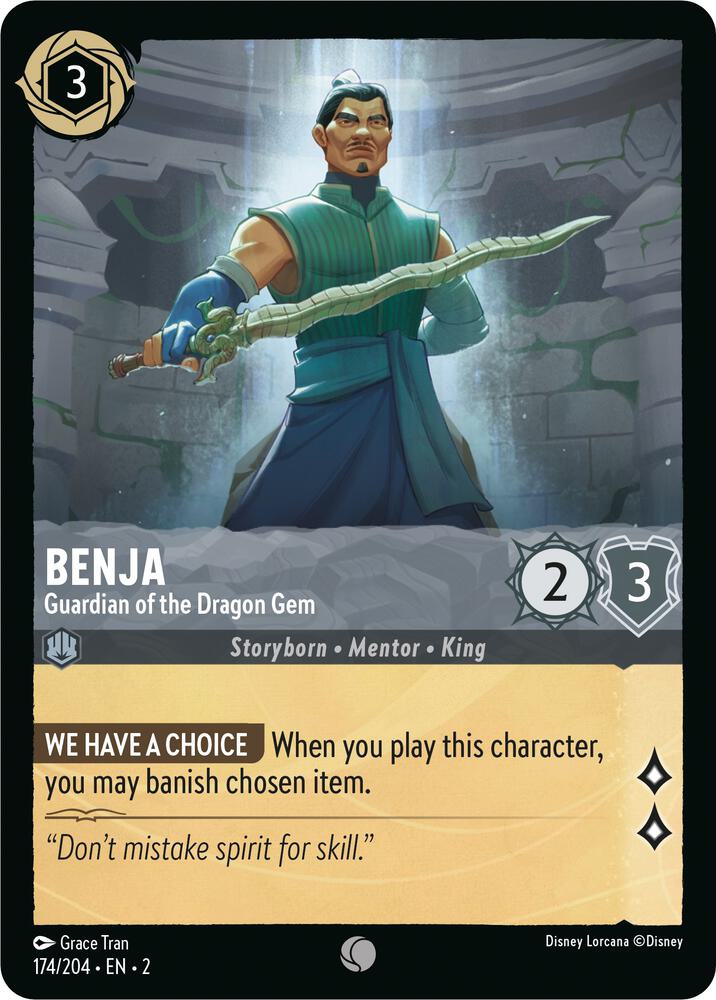 Benja - Guardian of the Dragon Gem 174/204 card from Rise of the Floodborn