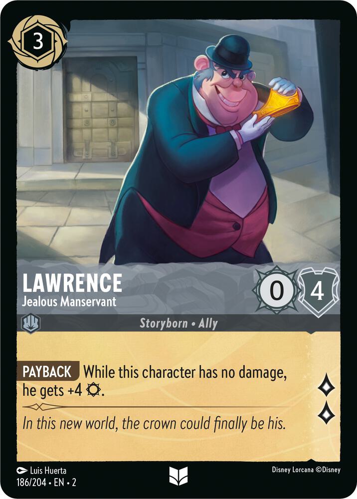 Lawrence - Jealous Manservant 186/204 card from Rise of the Floodborn
