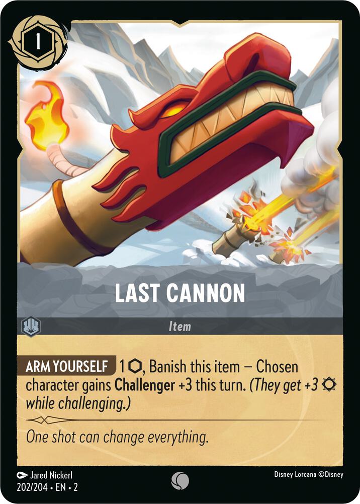 Last Cannon 202/204 card from Rise of the Floodborn