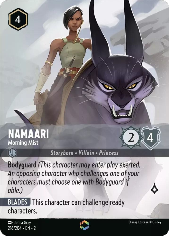 Namaari - Morning Mist (Enchanted) 216/204 card from Rise of the Floodborn