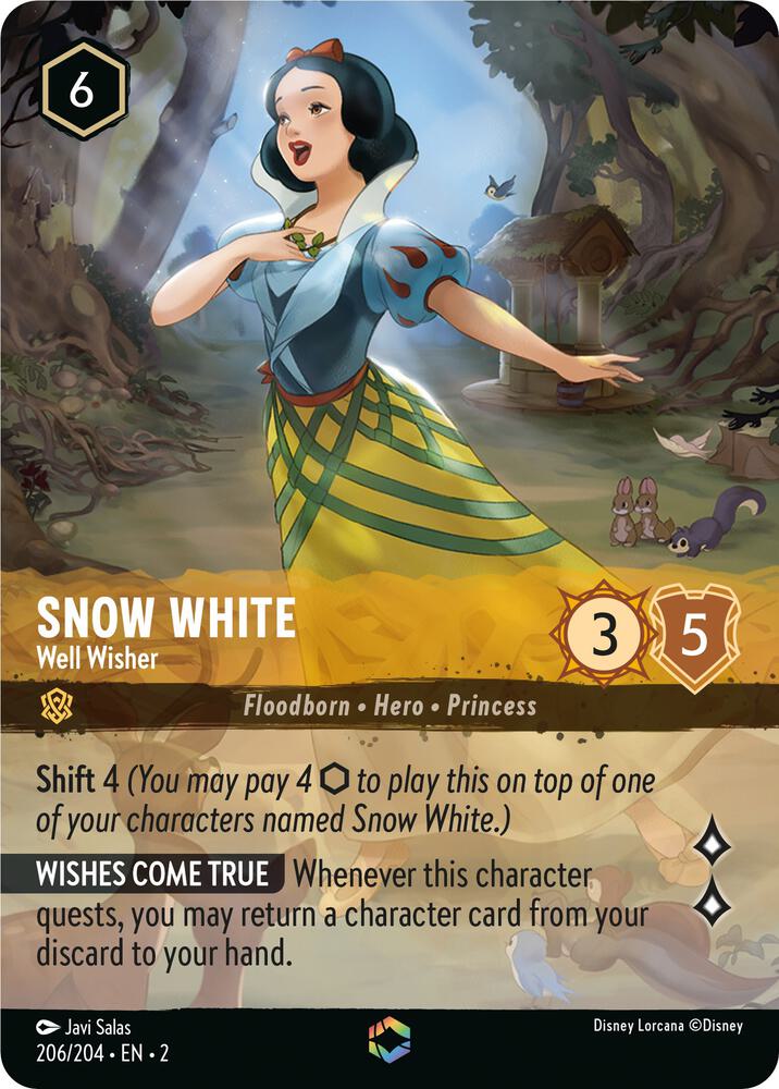 Snow White - Well Wisher (Enchanted) 206/204 card from Rise of the Floodborn