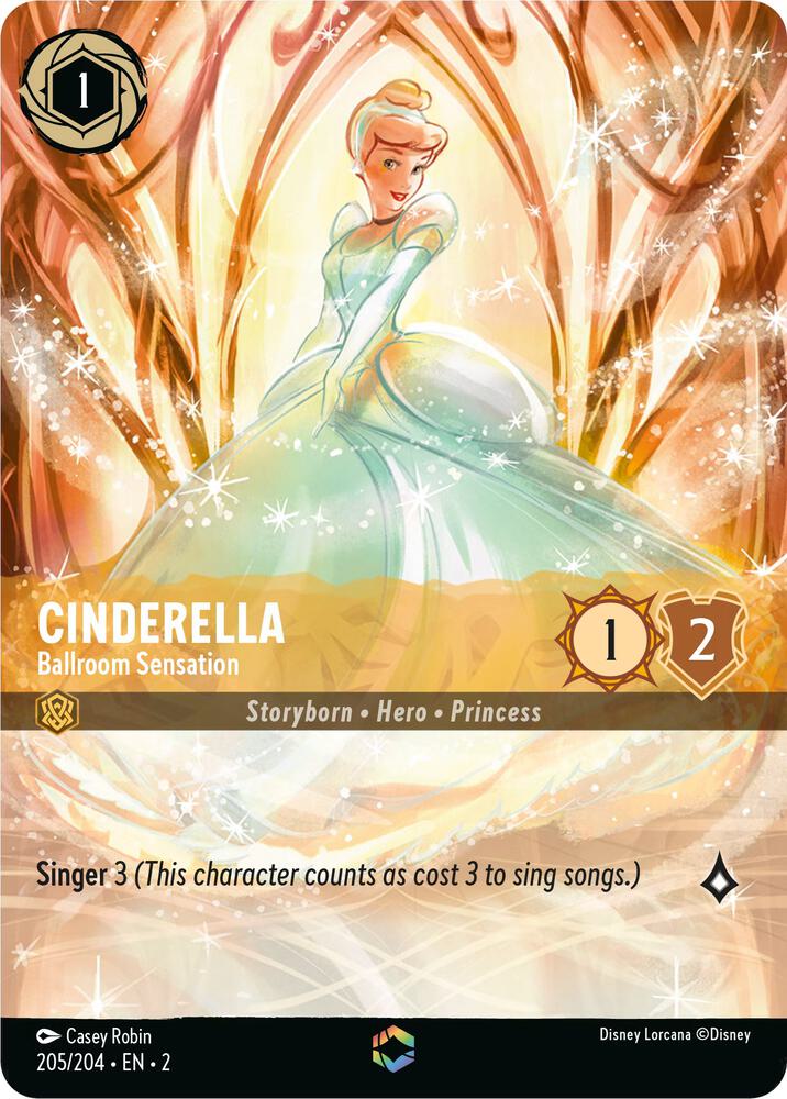 Cinderella - Ballroom Sensation (Enchanted) 205/204 card from Rise of the Floodborn