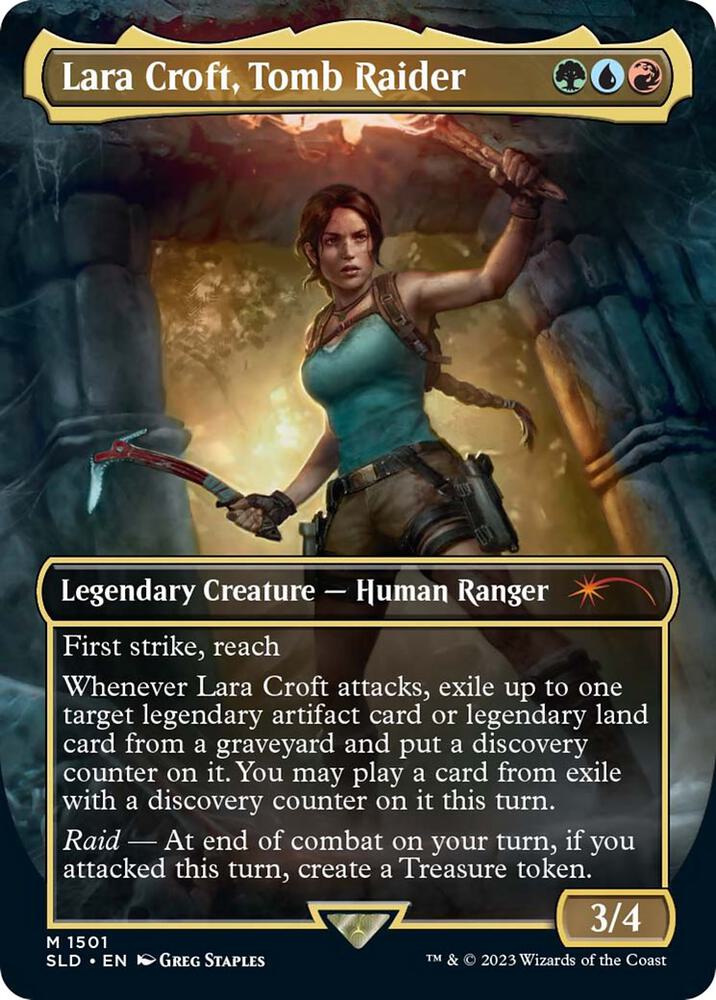 Lara Croft, Tomb Raider 1501 card from Secret Lair Drop Series