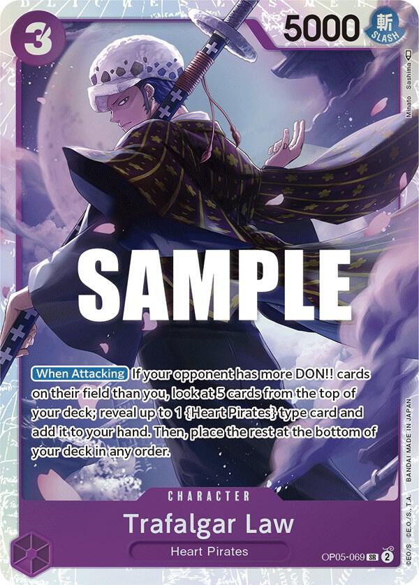 Trafalgar Law OP05-069 card from Awakening of the New Era
