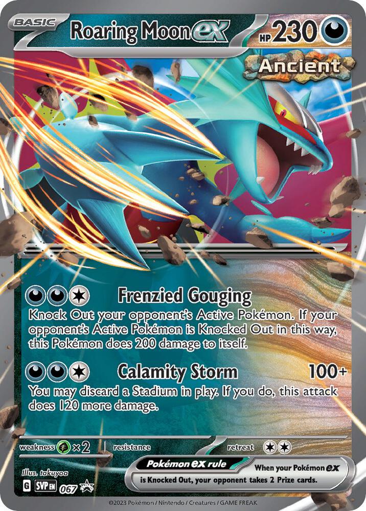 Roaring Moon ex 067 card from SV: Scarlet & Violet Promo Cards