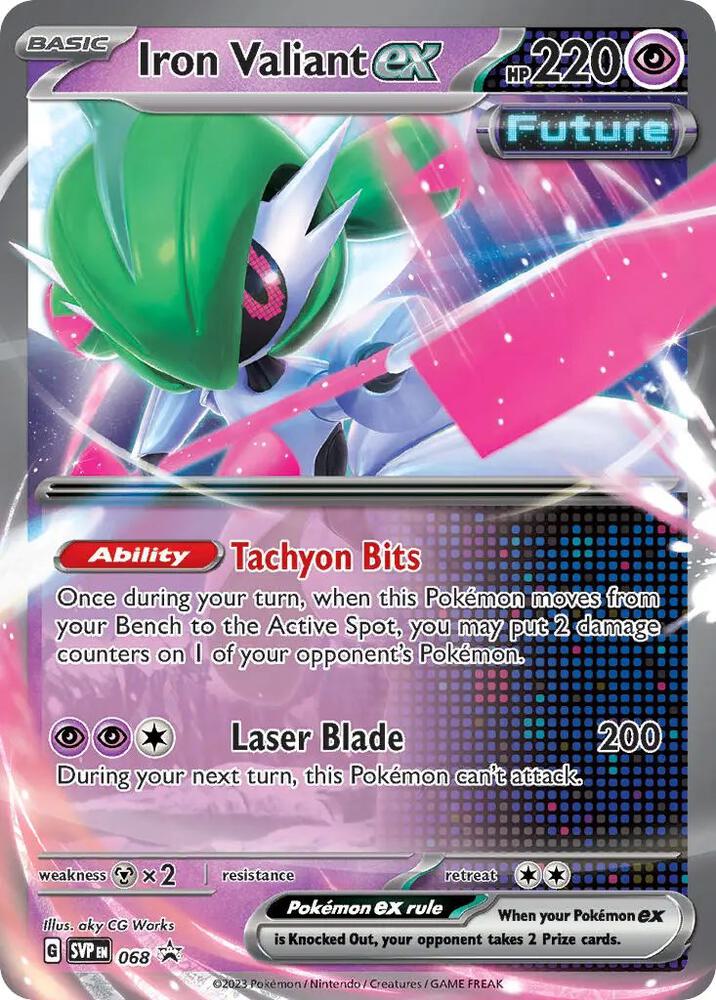 Iron Valiant ex 068 card from SV: Scarlet & Violet Promo Cards