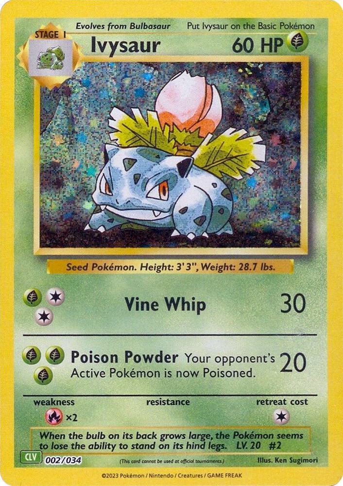 Ivysaur 002/034 card from Trading Card Game Classic