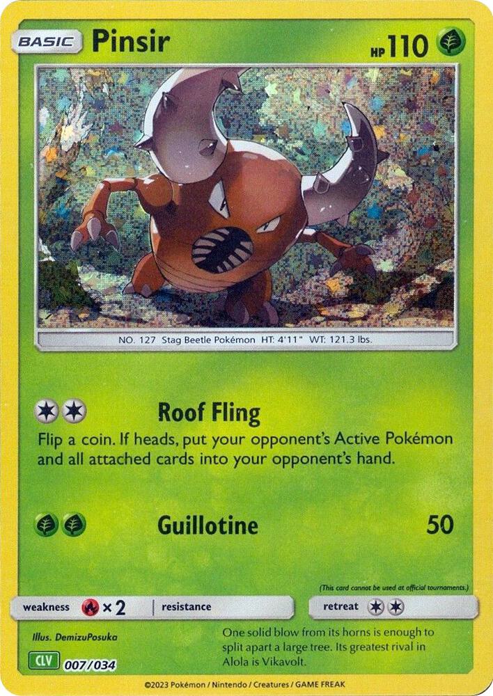 Pinsir 007/034 card from Trading Card Game Classic