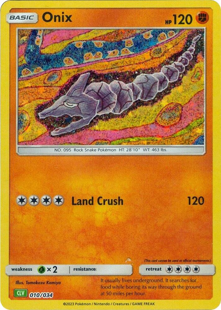 Onix 010/034 card from Trading Card Game Classic