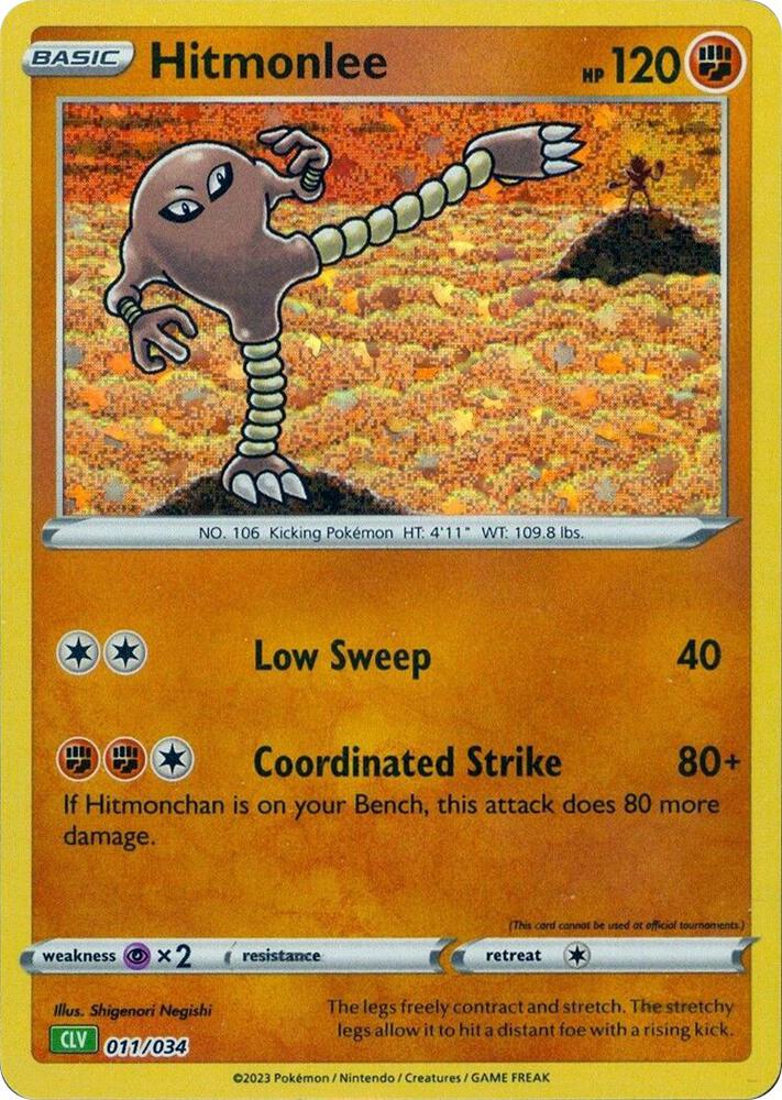 Hitmonlee 011/034 card from Trading Card Game Classic