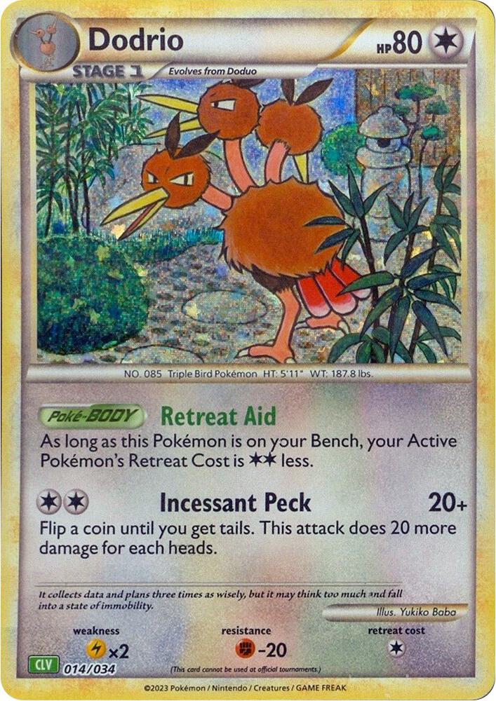 Dodrio 014/034 card from Trading Card Game Classic