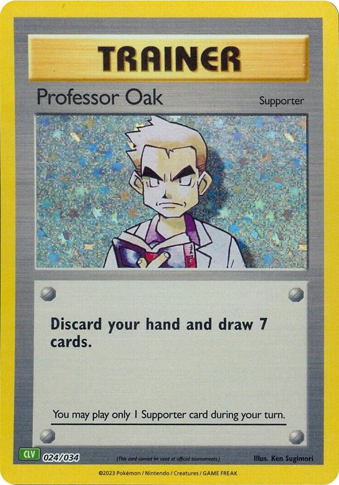 Professor Oak (CLV) 024/034 card from Trading Card Game Classic