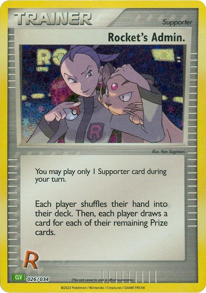 Rocket's Admin. (CLV) 026/034 card from Trading Card Game Classic