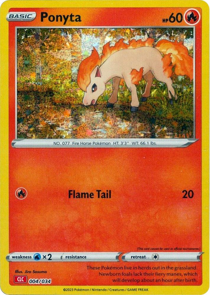 Ponyta 004/034 card from Trading Card Game Classic