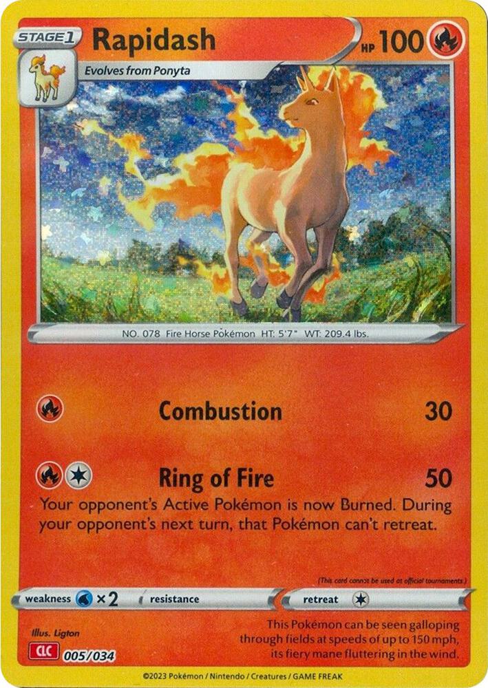Rapidash 005/034 card from Trading Card Game Classic