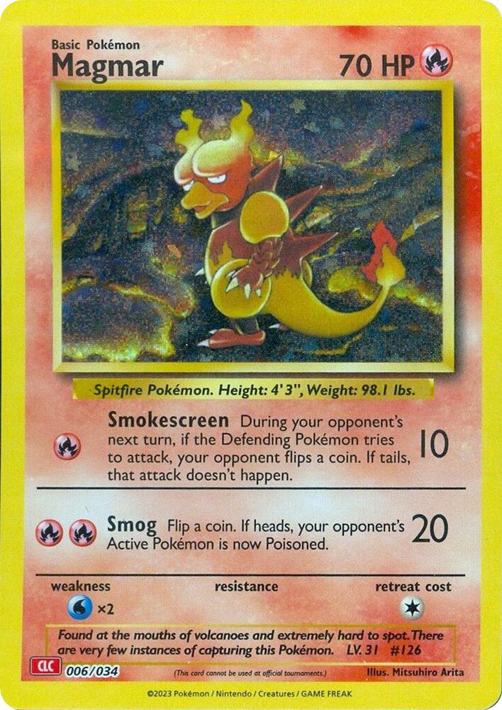 Magmar 006/034 card from Trading Card Game Classic