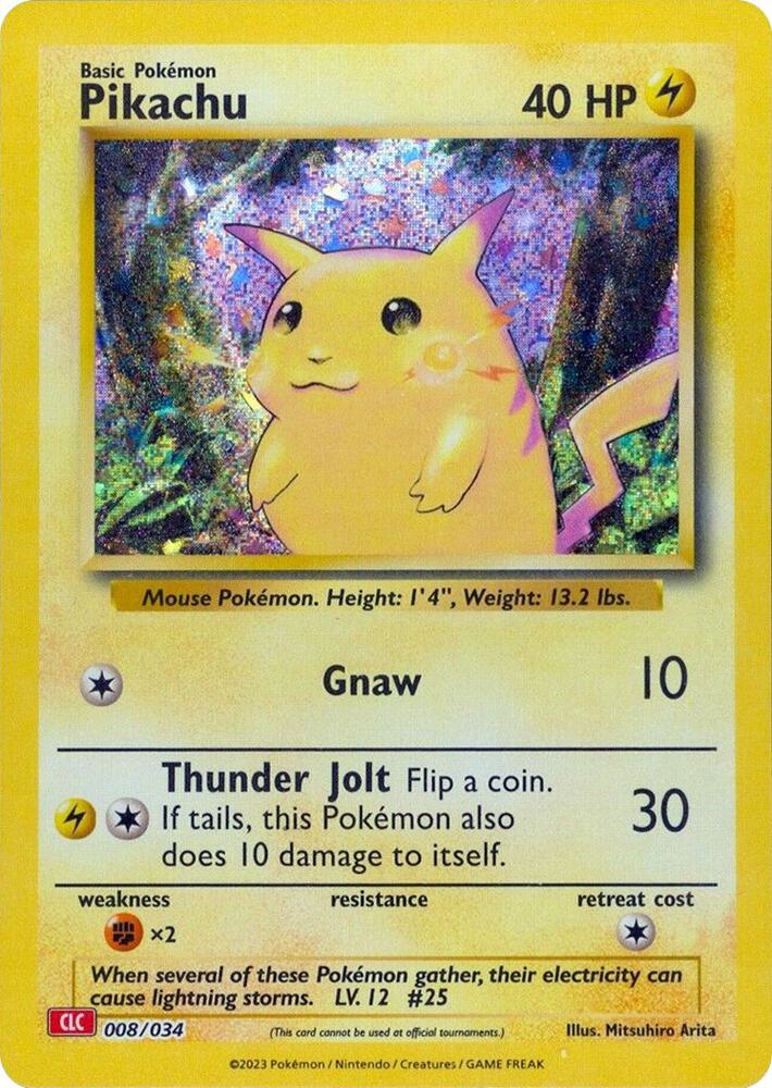 Pikachu 008/034 card from Trading Card Game Classic