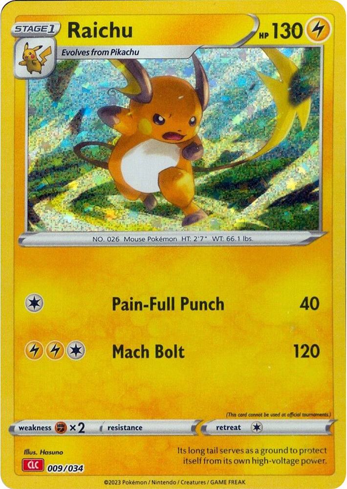 Raichu 009/034 card from Trading Card Game Classic