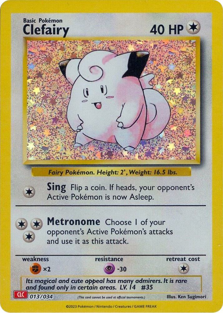 Clefairy 013/034 card from Trading Card Game Classic