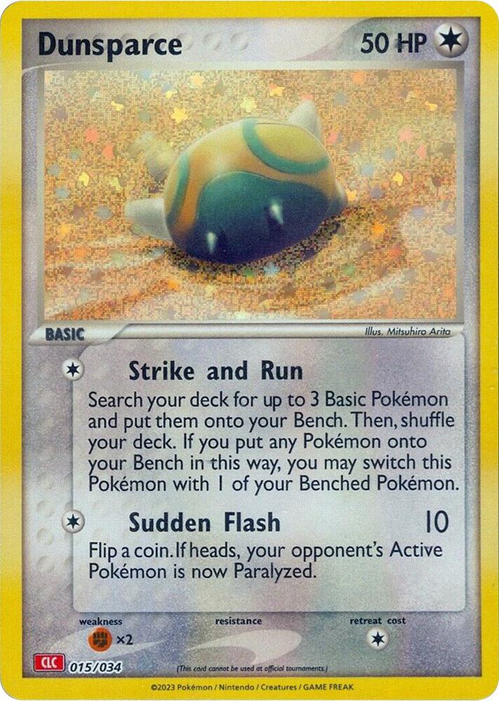 Dunsparce 015/034 card from Trading Card Game Classic