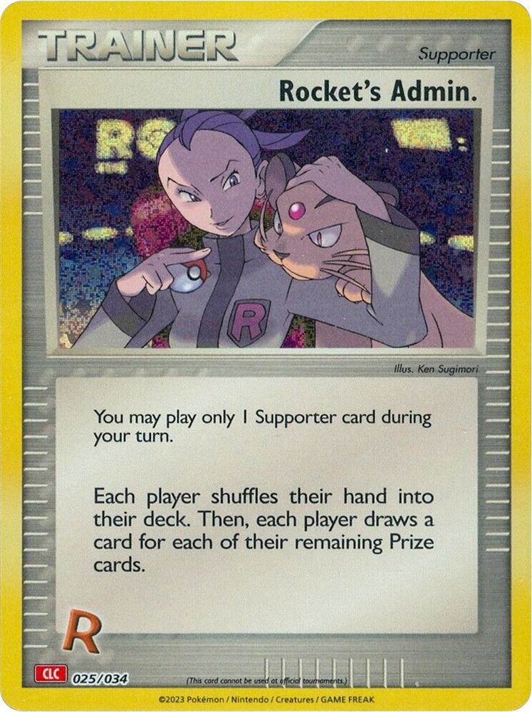 Rocket's Admin. (CLC) 025/034 card from Trading Card Game Classic