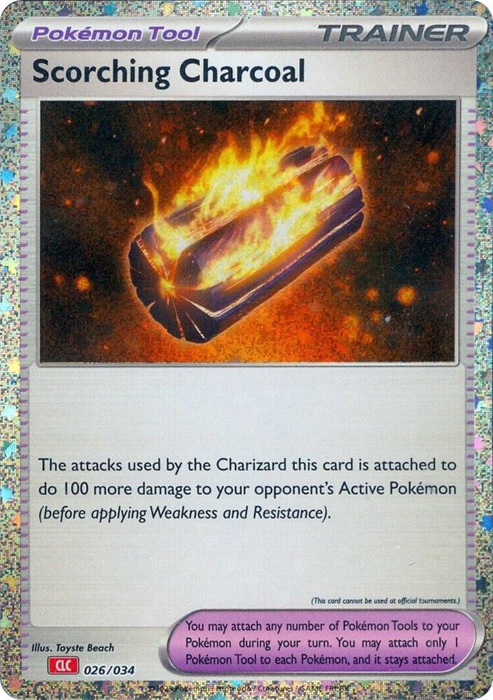 Scorching Charcoal 026/034 card from Trading Card Game Classic