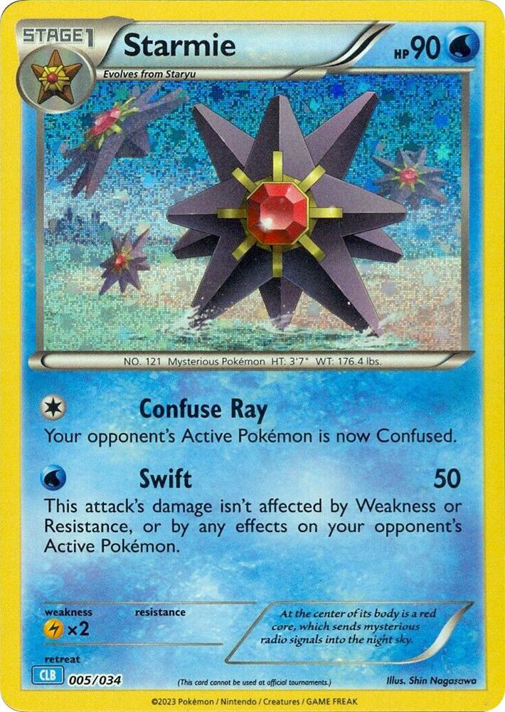 Starmie 005/034 card from Trading Card Game Classic