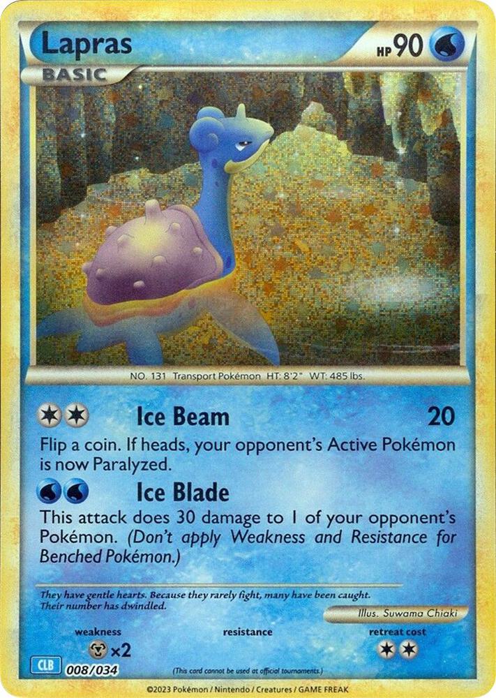 Lapras 008/034 card from Trading Card Game Classic