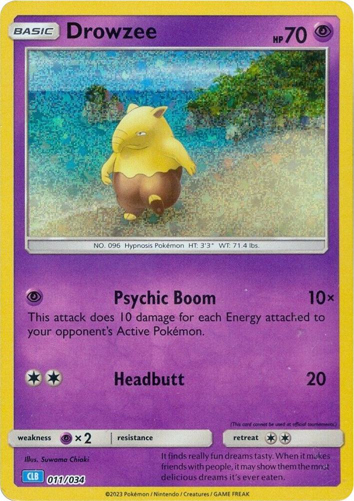 Drowzee 011/034 card from Trading Card Game Classic