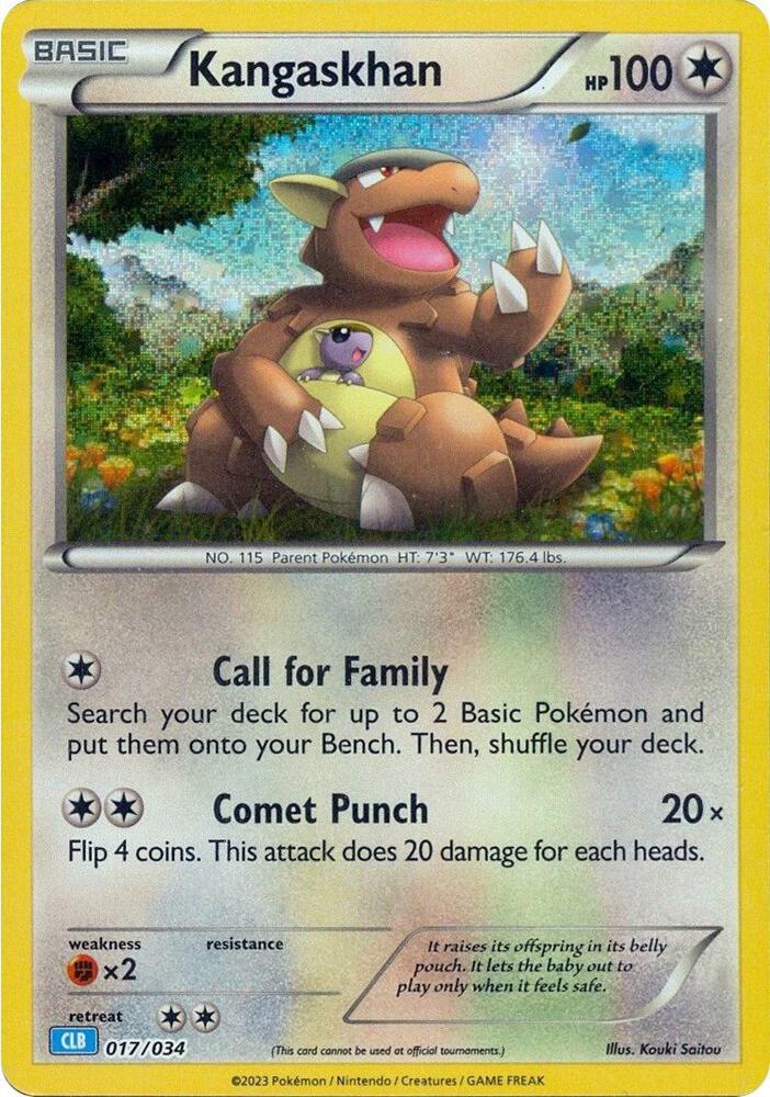 Kangaskhan 017/034 card from Trading Card Game Classic