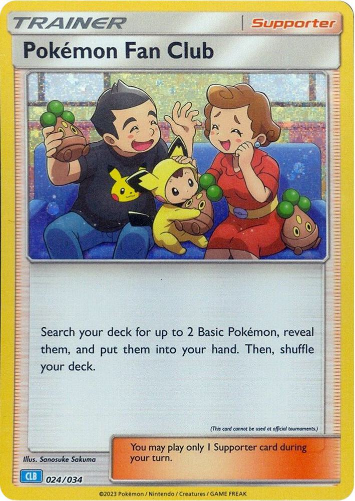 Pokemon Fan Club (CLB) 024/034 card from Trading Card Game Classic