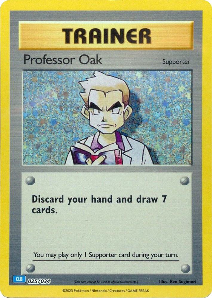 Professor Oak (CLB) 025/034 card from Trading Card Game Classic